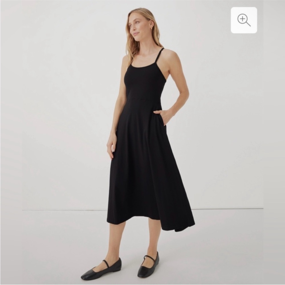 PACT Organic Cotton Fit and Flare Midi Dress Size XXL